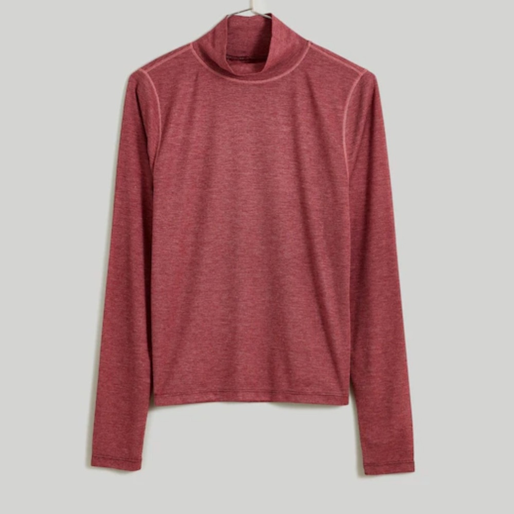 Madewell Semi-Sheer Mockneck Tee size medium NWT